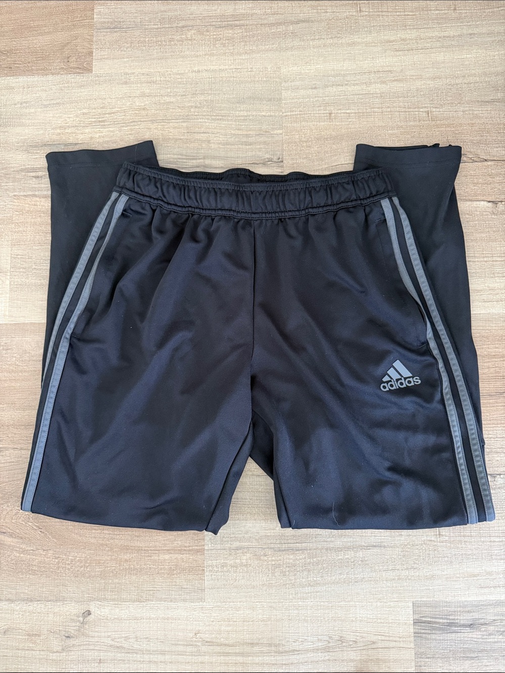adidas Black pants with Gray Side Stripes